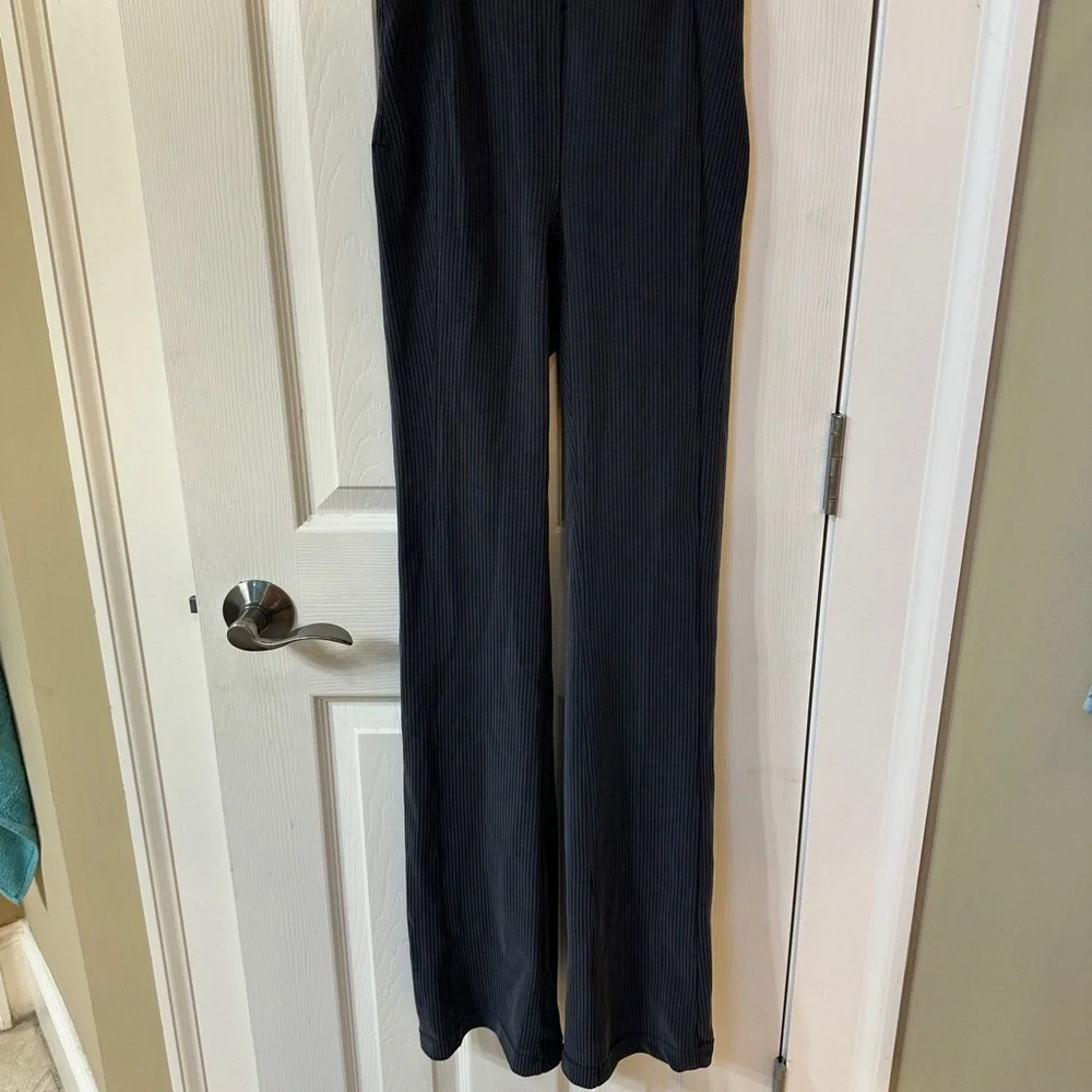 LULULEMON Black Ribbed Softstreme Flare Pant - Picture 6 of 9